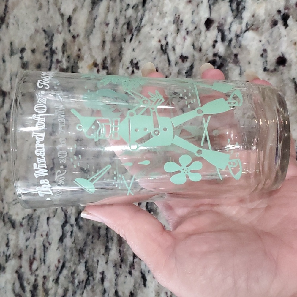 The Wizard of Oz Tin Man Mint Green Glass Tumbler